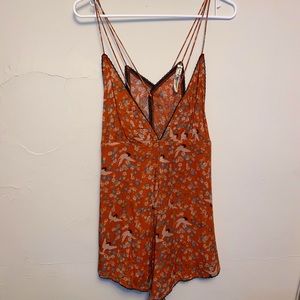 FREE PEOPLE floral rustic romper